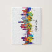 Puzzle Santiago Chili Skyline (Vertical)