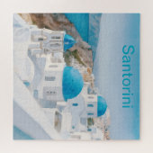 Puzzle Santorin, Grèce, avec des dômes bleus (Horizontal)