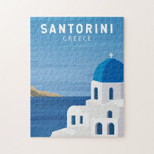 Puzzle Santorin Grèce Vintage rétro
