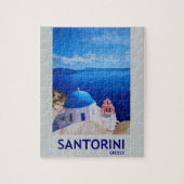 Puzzle Santorini bleu, Grèce - vue d'Oia (Vertical)