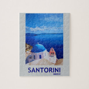 Puzzle Santorini bleu, Grèce - vue d'Oia