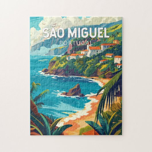 Puzzle Sao Miguel Island Portugal Travel Art (Vertical)