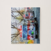 Puzzle Sapeurs-pompiers - ligne des pompes à incendie (Vertical)