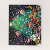 Puzzle Sapin de Noël avec décorations (Vertical)