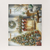 Puzzle Sapin de Noël et cheminée de vacances (Vertical)