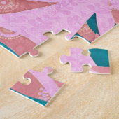 Puzzle Sapins de Noël Rose Fantaisie (Côté)