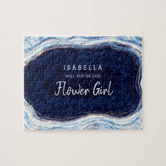 Puzzle Sapphire Blue Geode Soyez Notre Proposition Flower (Horizontal)