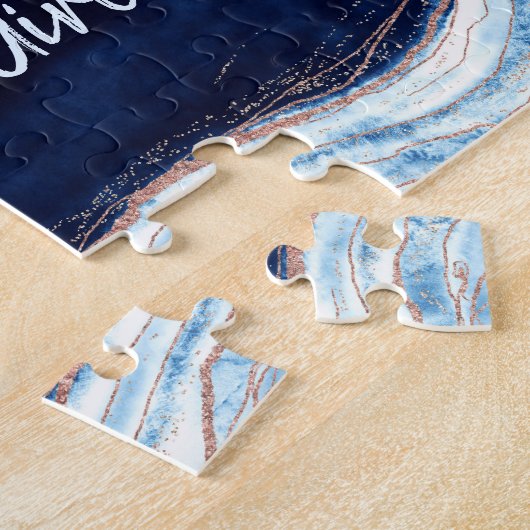 Puzzle Sapphire Blue Geode Soyez Notre Proposition Flower (Côté)