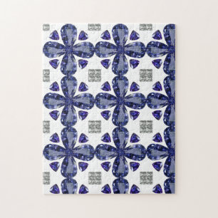 Puzzle Sapphire Diamond Art, Bleu