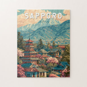 Puzzle Sapporo Japon Voyage Art Vintage