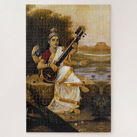 Puzzle SARASWATI - Divinité des arts et des rivières (Vertical)