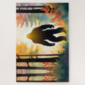Puzzle Sasquatch d'automne Paysage coloré (Vertical)