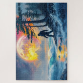 Puzzle Sasquatch debout sur un rivage océanique (Vertical)