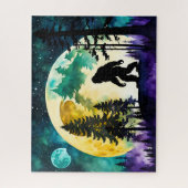 Puzzle Sasquatch Pleine lune sur la montagne (Vertical)