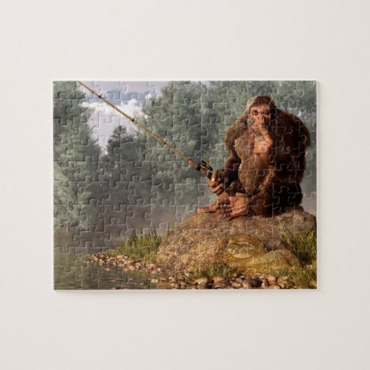 Puzzle Sasquatch va pêcher (Horizontal)