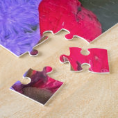 Puzzle Sauge rouge et agératum violet, Québec (Côté)