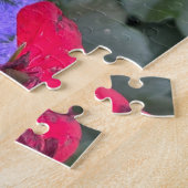 Puzzle  Sauge rouge et agératum violet, Québec  (Côté)