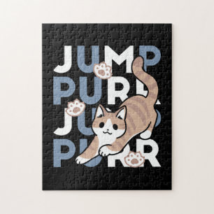 Puzzle Sauter Purr Jump : Conception de chat joueuse avec
