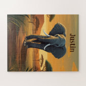Puzzle Savanna Elephant (Horizontal)