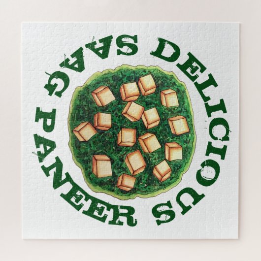 Puzzle Savoureux Saag Paneer Cuisine indienne végétarienn (Horizontal)