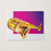 Puzzle Saxophone bariolé (Horizontal)