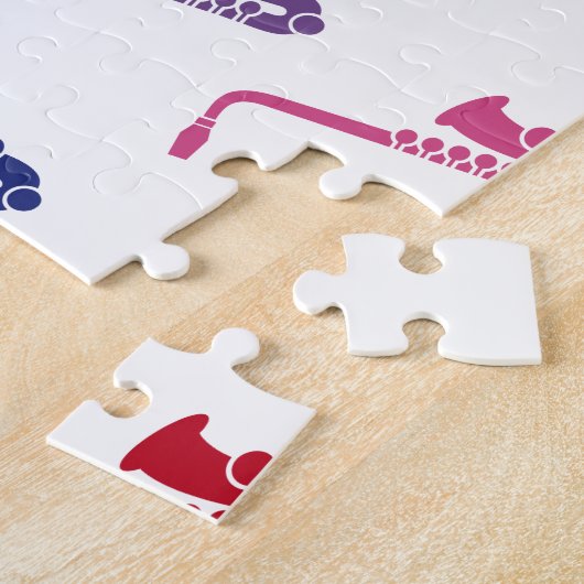 Puzzle Saxophone Coloré Fun Array Music (Côté)