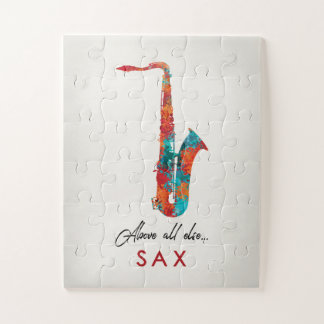 Puzzle Saxophone - Musique colorée brillante