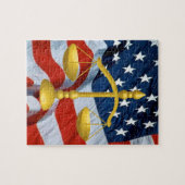 PUZZLE SCALES OF LAW AND JUSTICE (Horizontal)