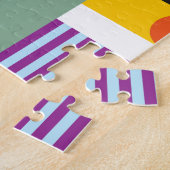 Puzzle Scandinave coloré : Mélange Motif gai. (Côté)