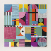 Puzzle Scandinave coloré : Mélange Motif gai. (Horizontal)