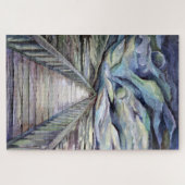 Puzzle Scandinave Idyllic Cold Winter Night Pleine lune (Horizontal)