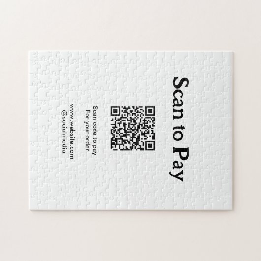 Puzzle Scanner pour payer la commande Code QR Ajouter un (Horizontal)