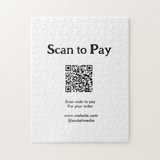 Puzzle Scanner pour payer la commande Code QR Ajouter un (Vertical)