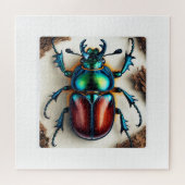 Puzzle Scarab Beetle Realism 061124IREF222 - Watercolor (Horizontal)