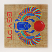 Puzzle Scarab Égyptien Avec Le Mot Egypte (Horizontal)