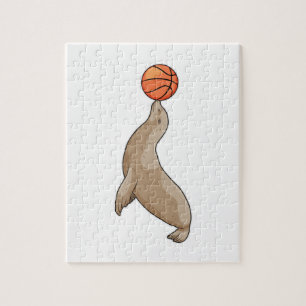 Puzzle Sceau avec basket-ball