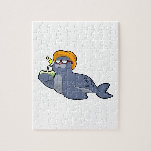 Puzzle Sceau avec noix de coco (Vertical)