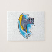 Puzzle Sceau comme surfeur avec Surfboard (Horizontal)