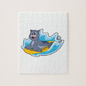 Puzzle Sceau comme surfeur avec Surfboard (Vertical)