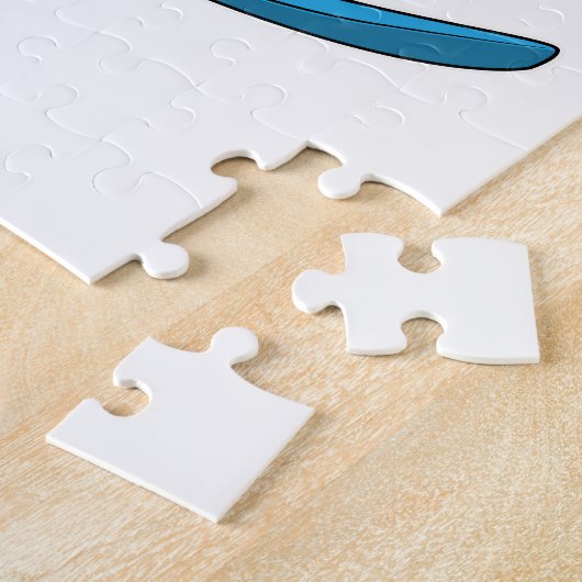 Puzzle Sceau comme surfeur avec Surfboard (Côté)