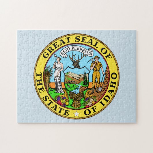 Puzzle Sceau de l'État de l'Idaho. (Horizontal)