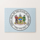 Puzzle Sceau de l'État du Delaware. (Horizontal)