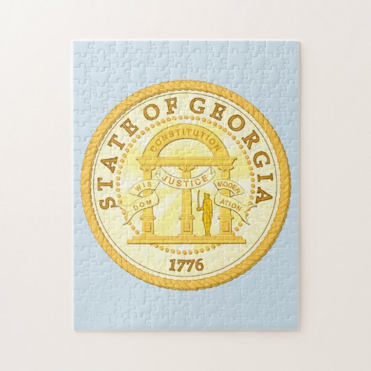 Puzzle Sceau d'Etat de Géorgie. (Vertical)
