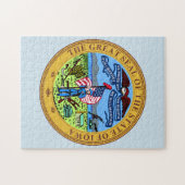 Puzzle Sceau D'État De L'Iowa. (Horizontal)
