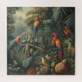 Puzzle Scène botanique de perroquets et ananas (Vertical)