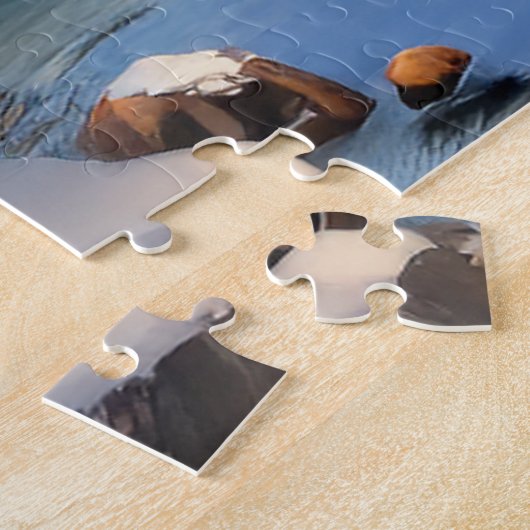 Puzzle Scène Cabine d'hiver cosy (Côté)