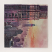 Puzzle Scène Cityscape rose Sunset (Horizontal)