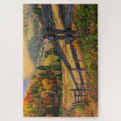 Puzzle Scène Colorée D'Automne Avec Clôture En Transylvan (Vertical)