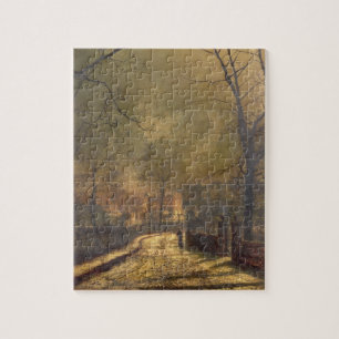 Puzzle Scène d'automne, Leeds, 1874 (huile à bord)