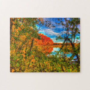 Puzzle Scène d'automne Wisconsin.